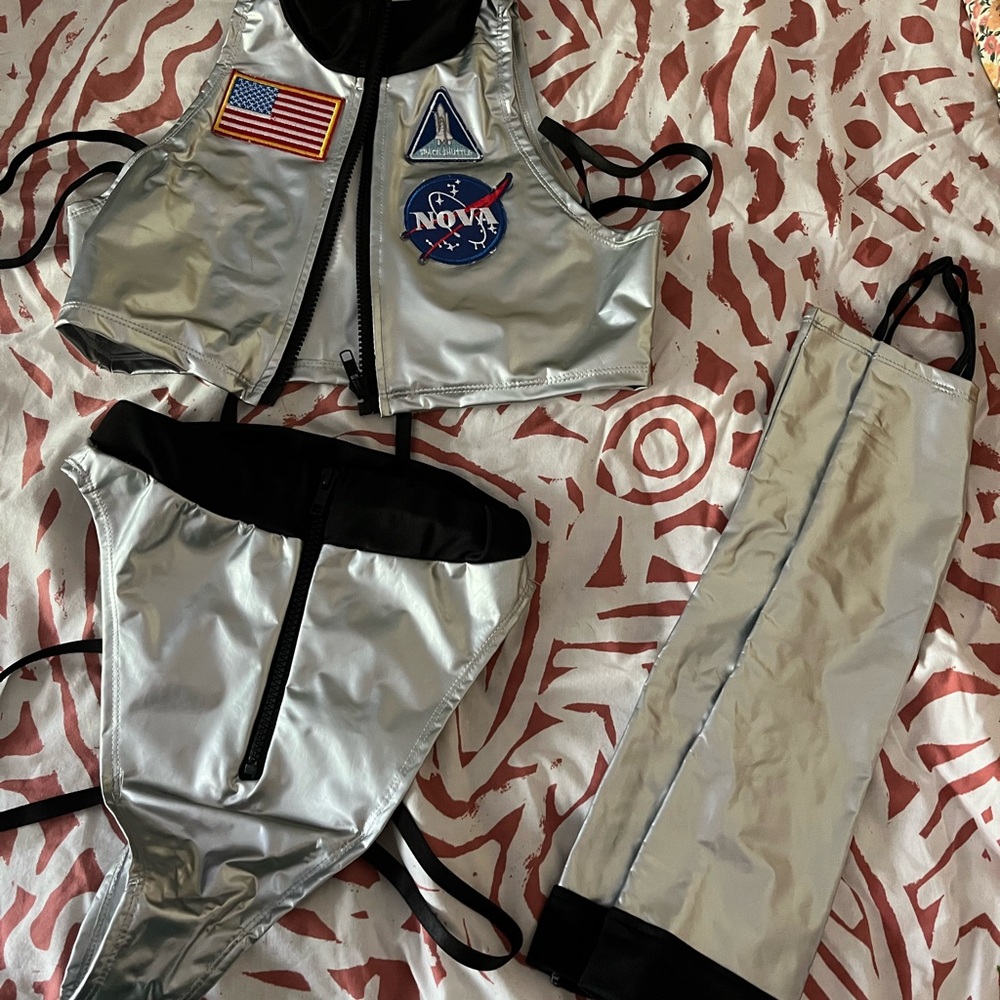 Fashion Nova Silver Space-Themed Set